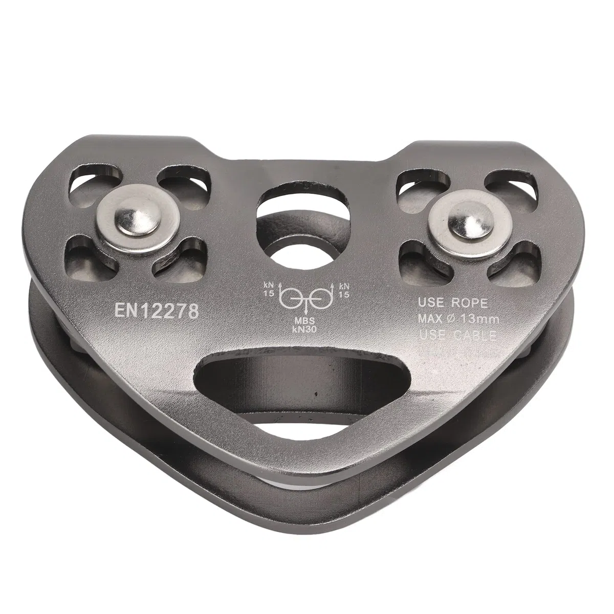 Polea de Tirolesa de Aluminio Resistente para Montañismo, Polea de Escalada de Doble Carro Liviana con Poco Desgaste para Escalada en Roca