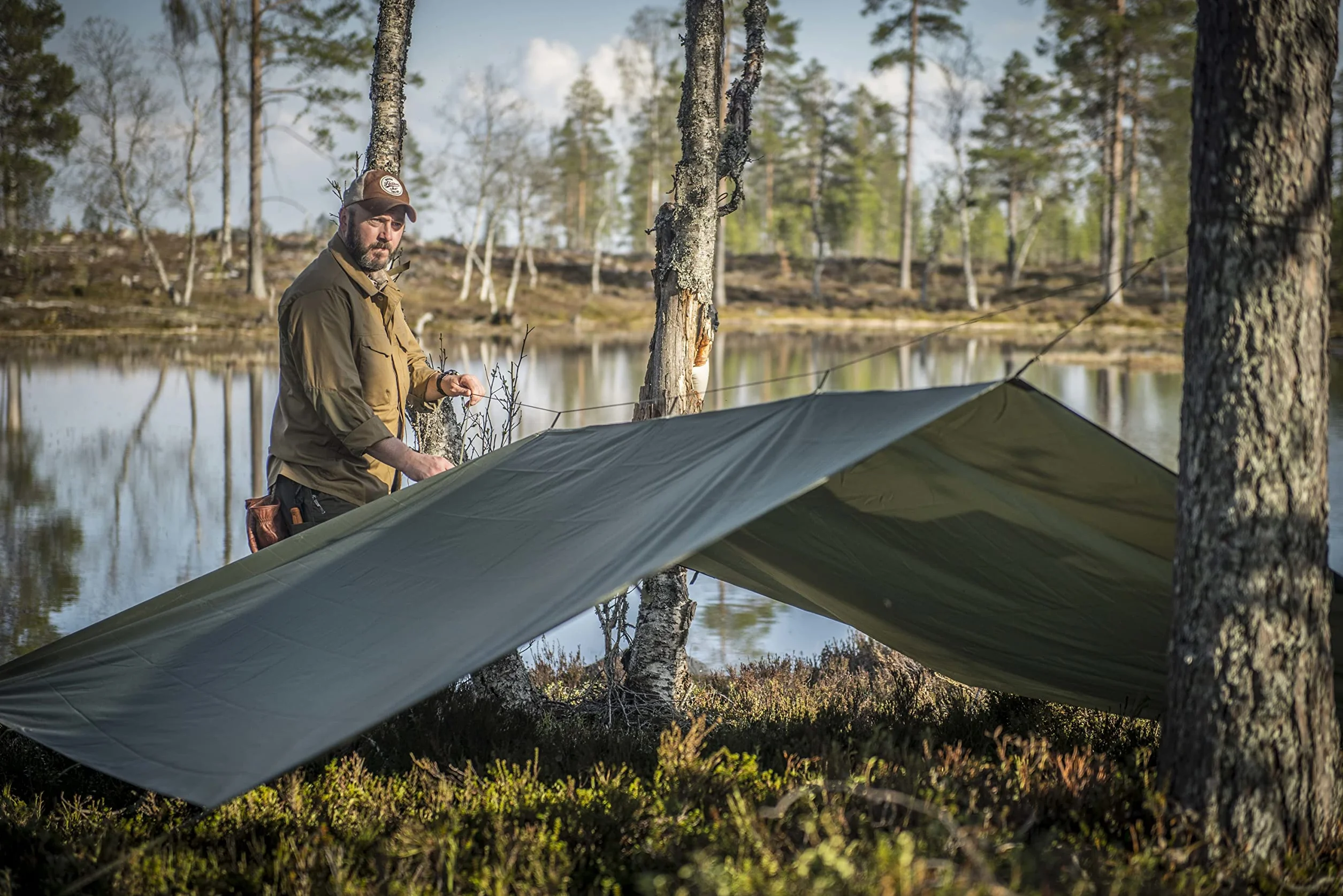 Helikon-Tex Supertarp Polish Woodland, línea Bushcraft