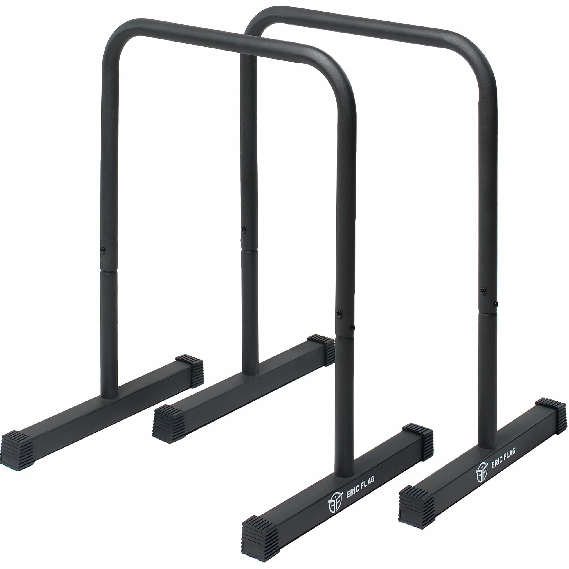 Eric Flag Barras Paralelas en Acero Robusto para Calistenia, Gimnasio en Casa, Entrenamiento con Peso Corporal - Dip Bars, Paralelas Calistenia para Dips y L-SIT - Soporta 200 kg de Carga