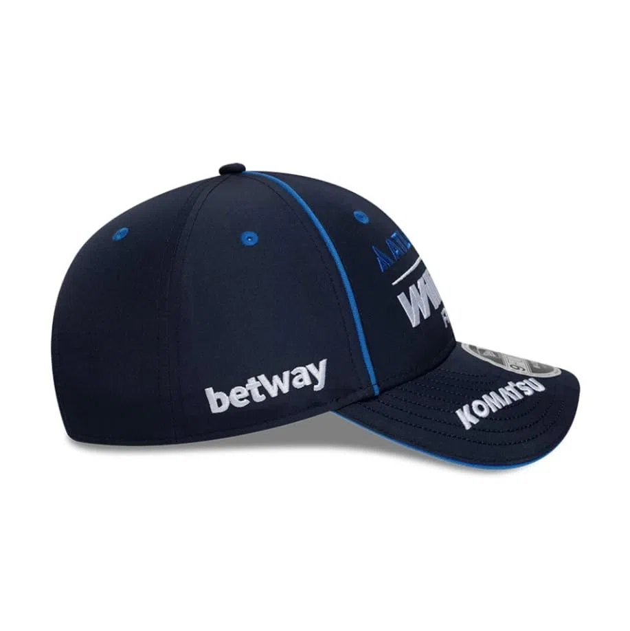 New Era Williams Racing F1 Team - Gorra de béisbol oficial 2026, gorra de béisbol del equipo Carlos Sainz, ajustable, azul marino