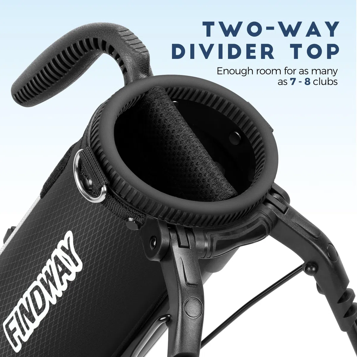 Findway Bolsa de Transporte de Golf con Correas Ajustables para el Hombro, Divisor de 2 vías, 2 Bolsillos, Bolsa de Transporte Ligera para Hombres y Mujeres