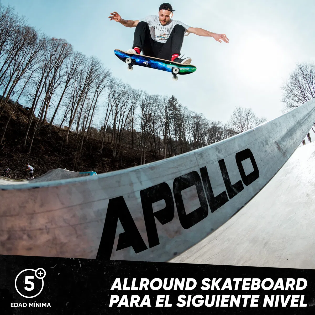 Apollo Skateboard Niño | Monopatín Niño y Skateboard Adulto Todo en Uno | Tabla de Skate de 7 Capas, Moderna, Cóncava Media, Rodamientos ABEC-7 | Conducción Ideal con Cada Estilo
