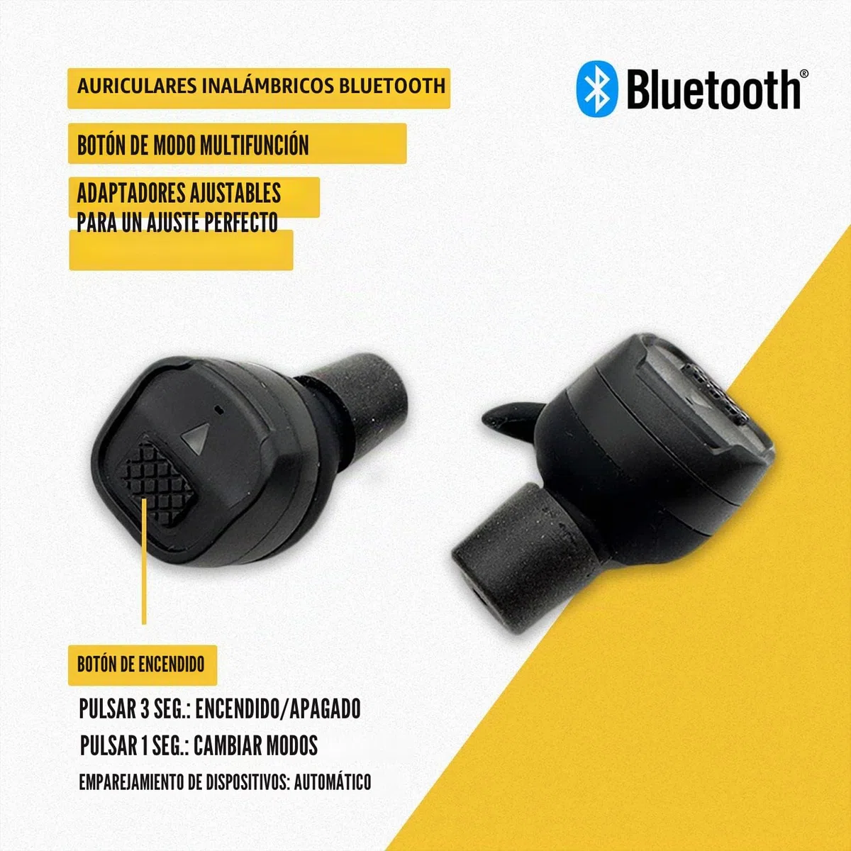 Earmor OPSMEN M20T - Tapones electrónicos para disparar - NRR 26 dB BT 5.3 Protección auditiva con cancelación de ruido activa para deportes de tiro, caza, campo de tiro por OPSMEN M20T, color negro,