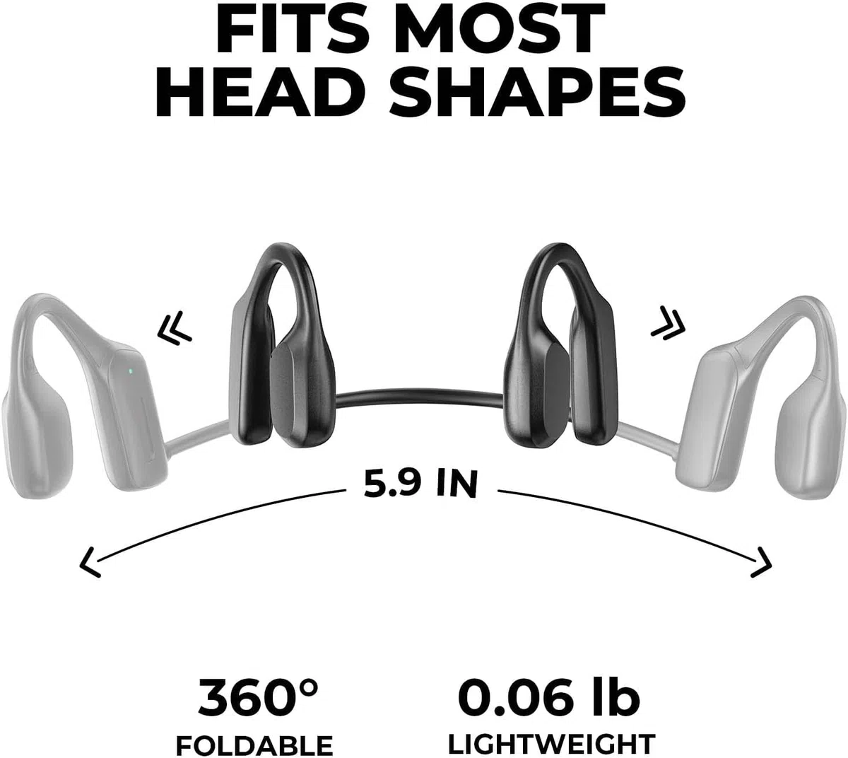 BEARTAIN Auriculares de sonido óseo Bluetooth 5.3 natación auriculares bajo el agua IP68 natación impermeable auriculares inalámbricos para MP3 memoria incorporada perfecto para nadar, correr,