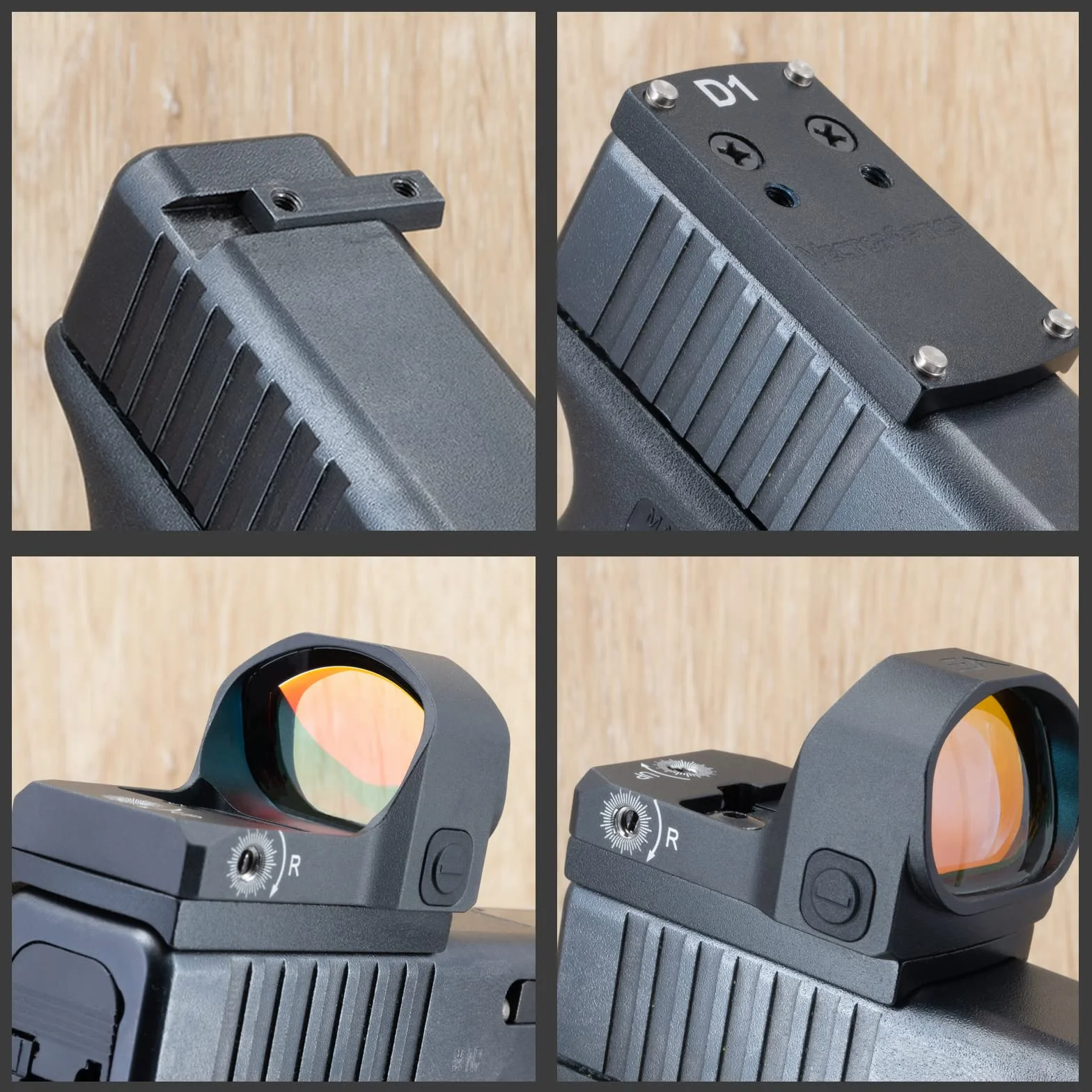 Vector Optics Kit de Mira de Punto Rojo 3 Moa para Pistola Glock, 1x20x28 Red Dot Frenzy