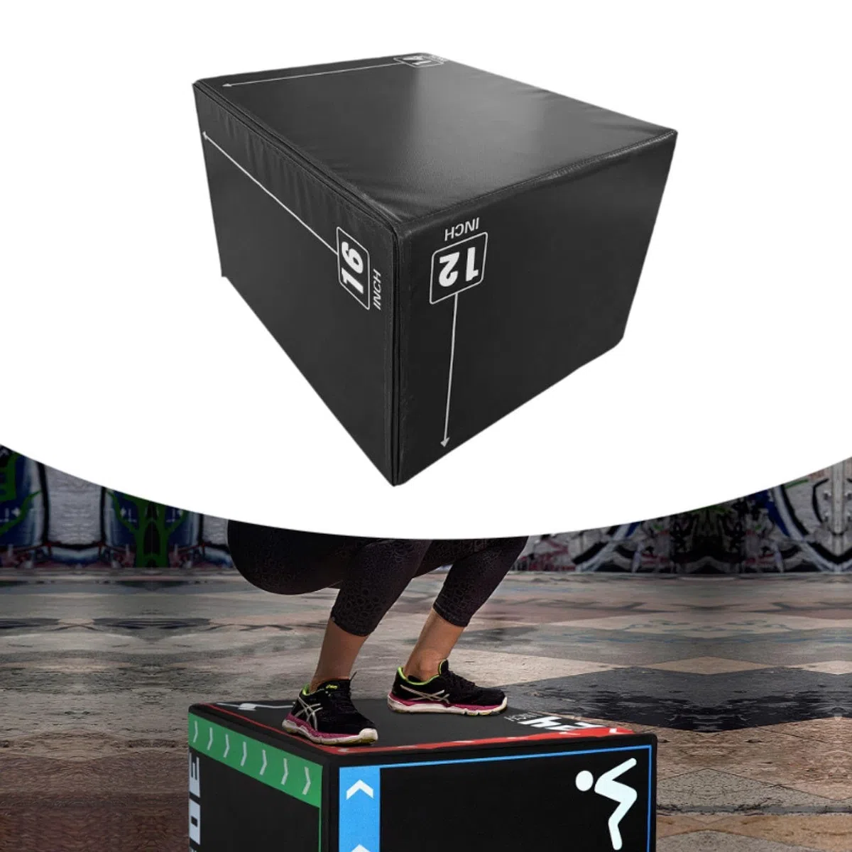 KESOTO Jump Box Step Box Ejercicio Plyométrico Caja Saltos Fitness Material PVC Perla Diseño Innovador Amortiguación Adecuado para Adultos Niños Entrenamient