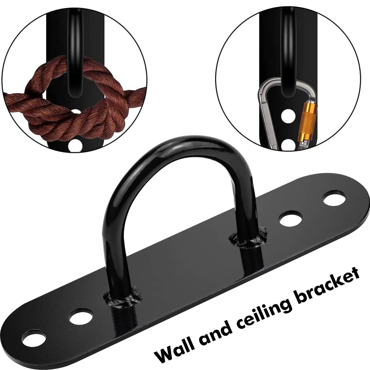 Anclaje de Suspensión, Soporte de Anclaje de Montaje en Techo de Pared Gancho Cuerda de Escalada Columpio Saco de Arena, Montajes de Pared de Entrenamiento, Con 4 Tornillos para Fitness, Yoga