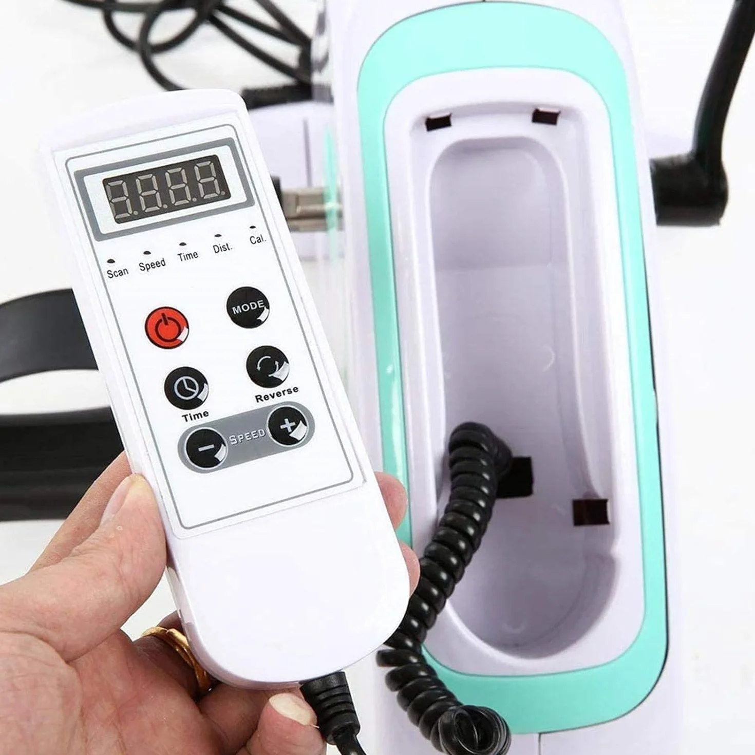 MedPlus - Pedalero eléctrico para Terapia de rehabilitación, Mini cicloette gnastico Activo y pasivo asistido para Brazos y piernas con Ordenador de a Bordo