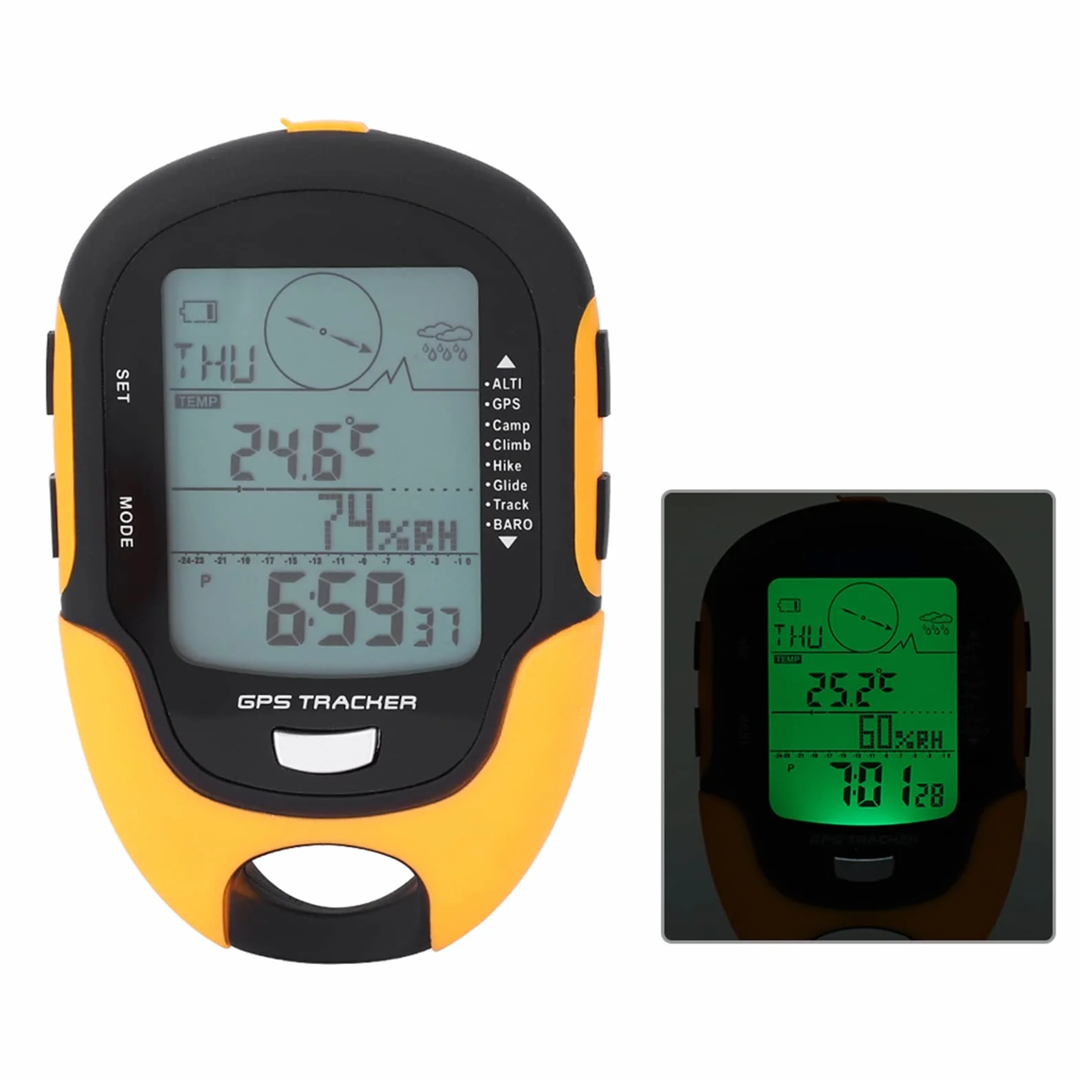 GPS Handheld Navigation Receiver USB Rechargeable Digital Altimeter Barometer