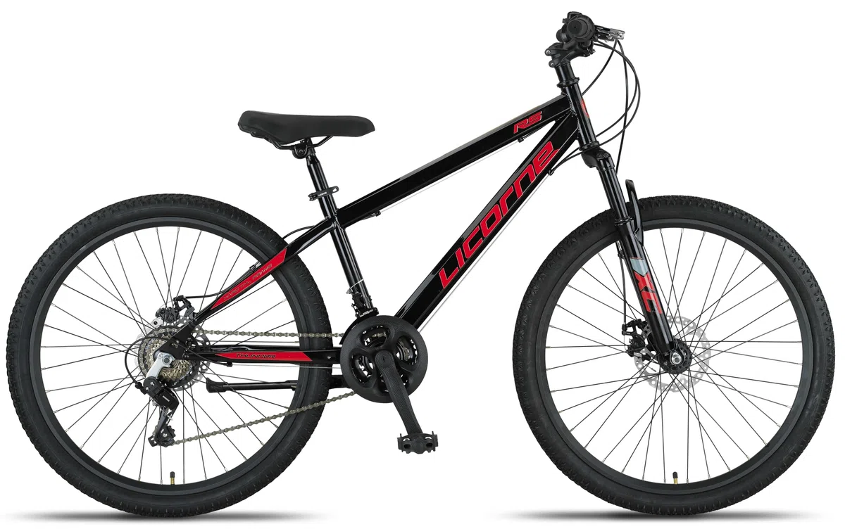 Licorne Bike Bicicleta de montaña Thunder Premium en 20, 24, 26, 27,5 y 29 pulgadas, para niñas, niños, hombres y mujeres, freno de disco