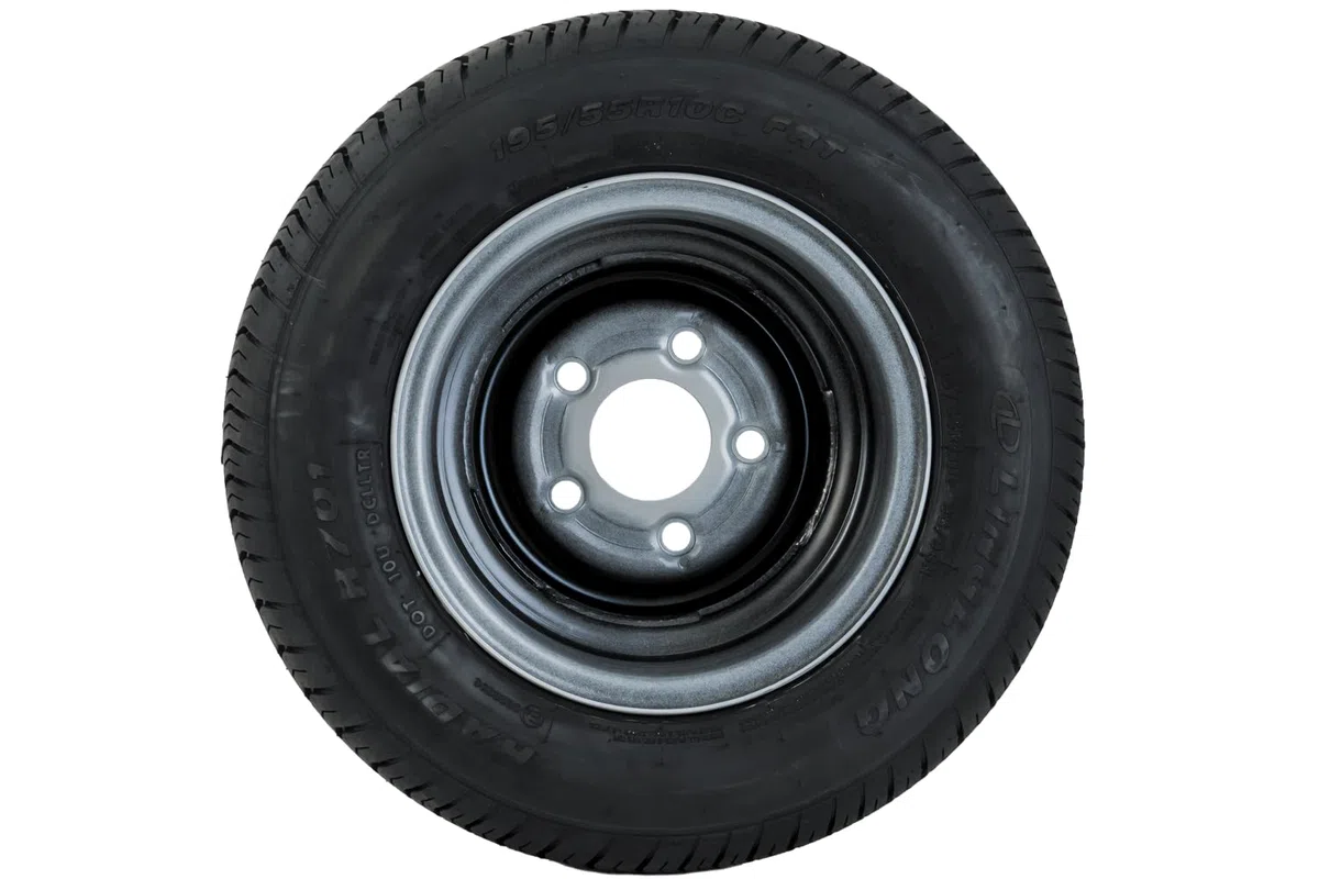 UNITRAILER Rueda Completa para Remolque Pesado 195/55 R10C con Llanta de Acero 6Jx10 5x112 ET-4, Neumático Reforzado LINGLONG de 750 kg para Plataformas y Caravanas