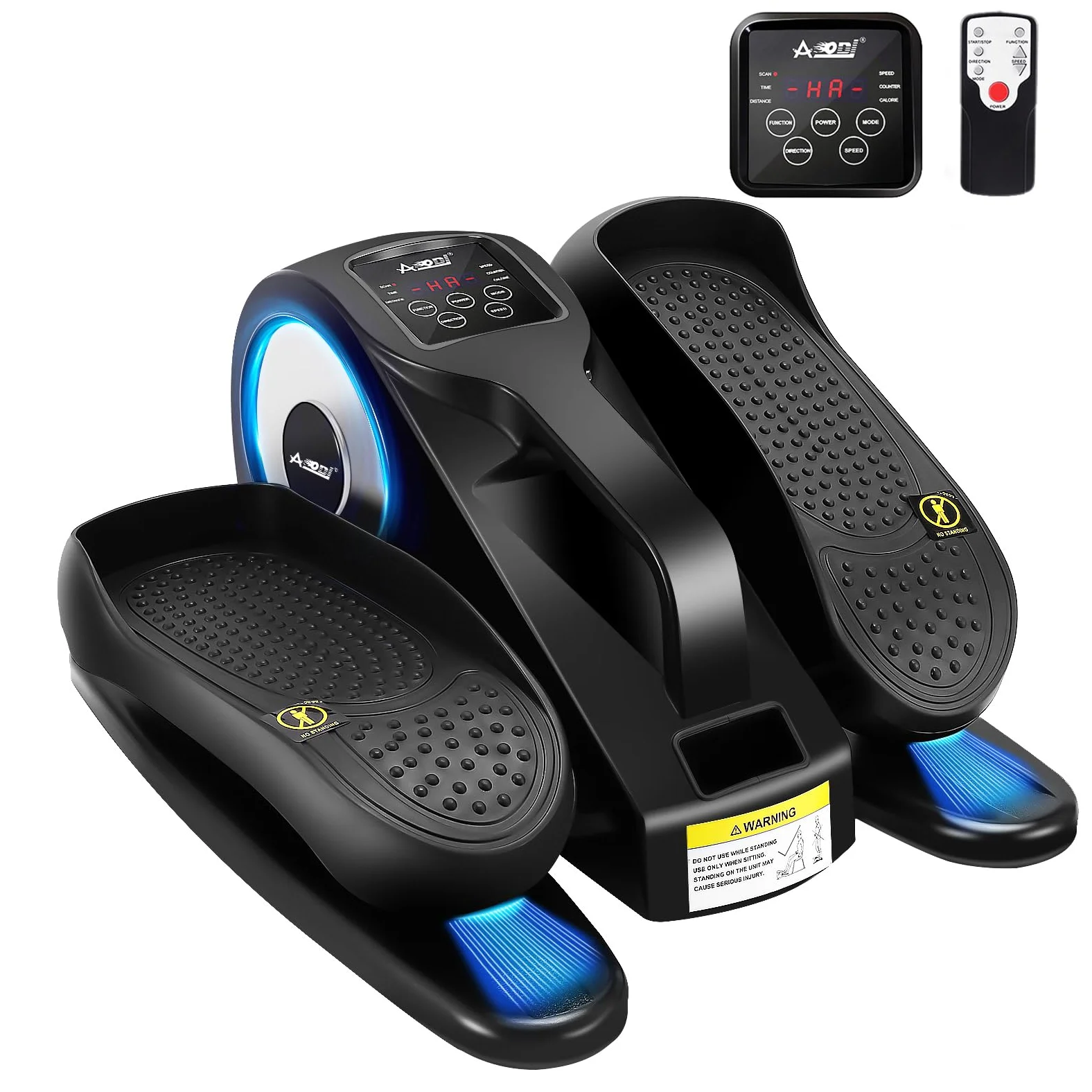 Mini Eliptica, Máquina Elíptica Eléctrica de Velocidades Ajustables, Pedales Estaticos Personas Mayores, Pedaleador Electrico Portátil, Entrenador Elíptico para Mayores y Adultos