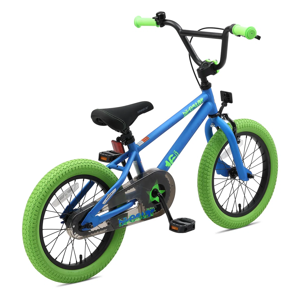 BIKESTAR Bicicleta Infantil para niños y niñas a Partir de 4 años | Bici 16 Pulgadas con Frenos | 16" Edición BMX