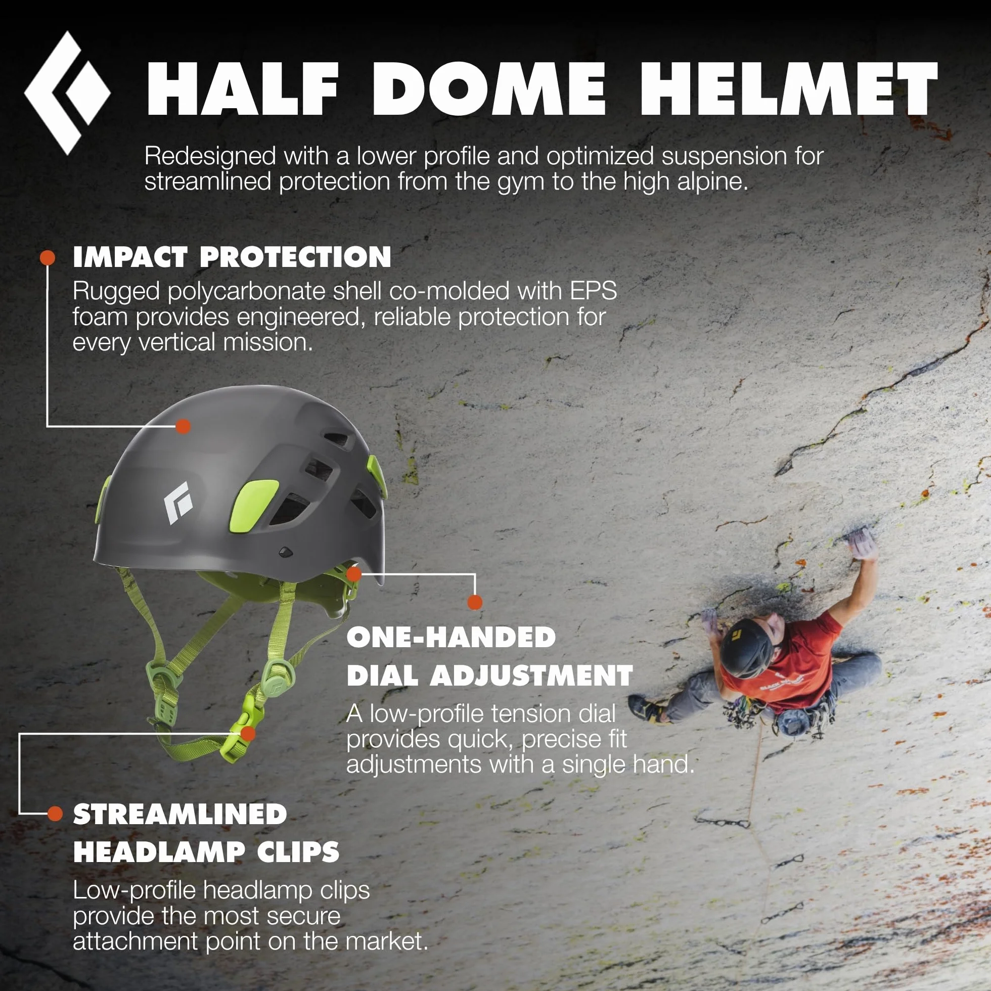 Black Diamond Half Dome - Casco de escalada - blanco Contorno de la cabeza