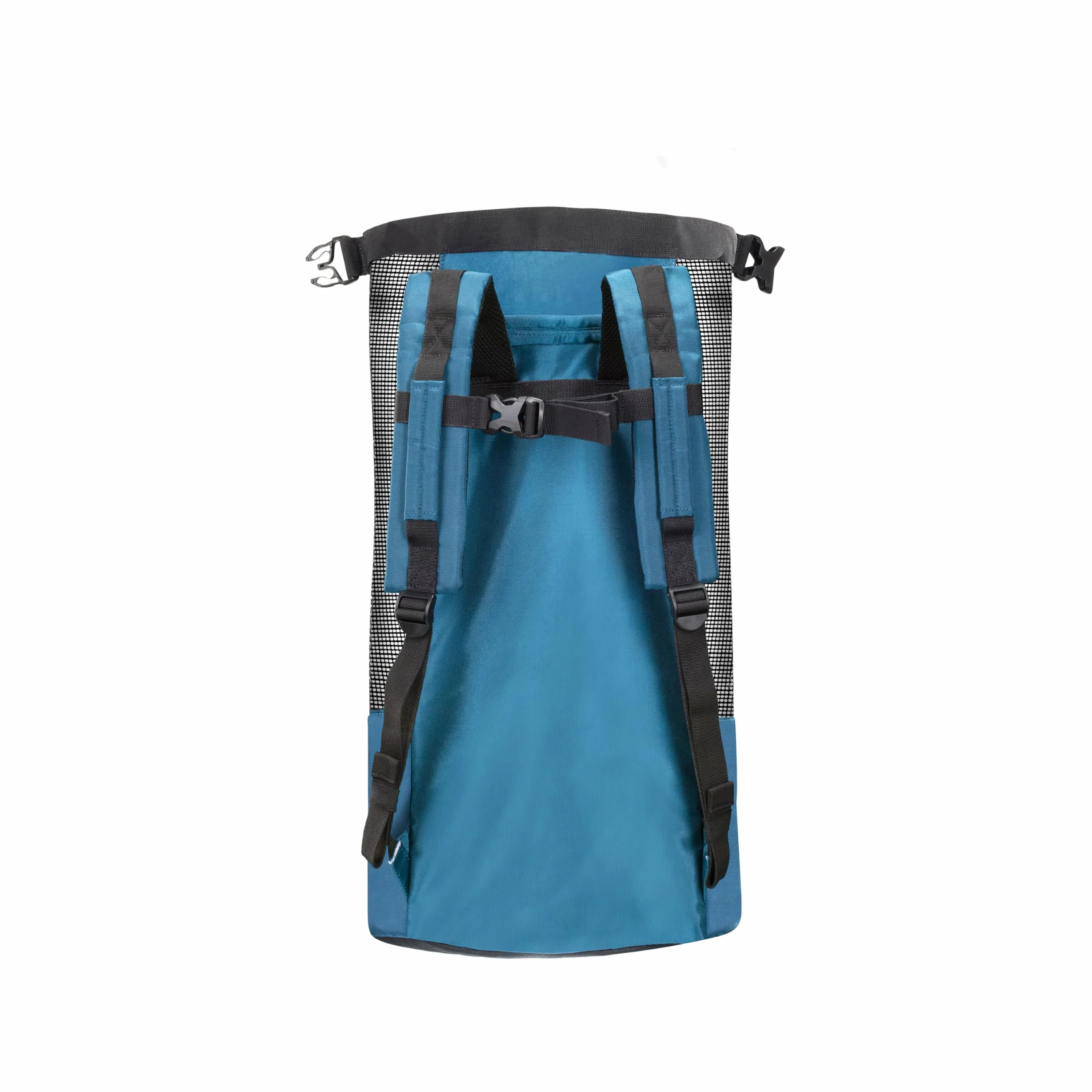 Scubapro Sport 65 Mesh Dive Bag with Roll Top Closure and Side Zipper for Snorkeling and Scuba Diving Gear, Denim Blue Color Fabric