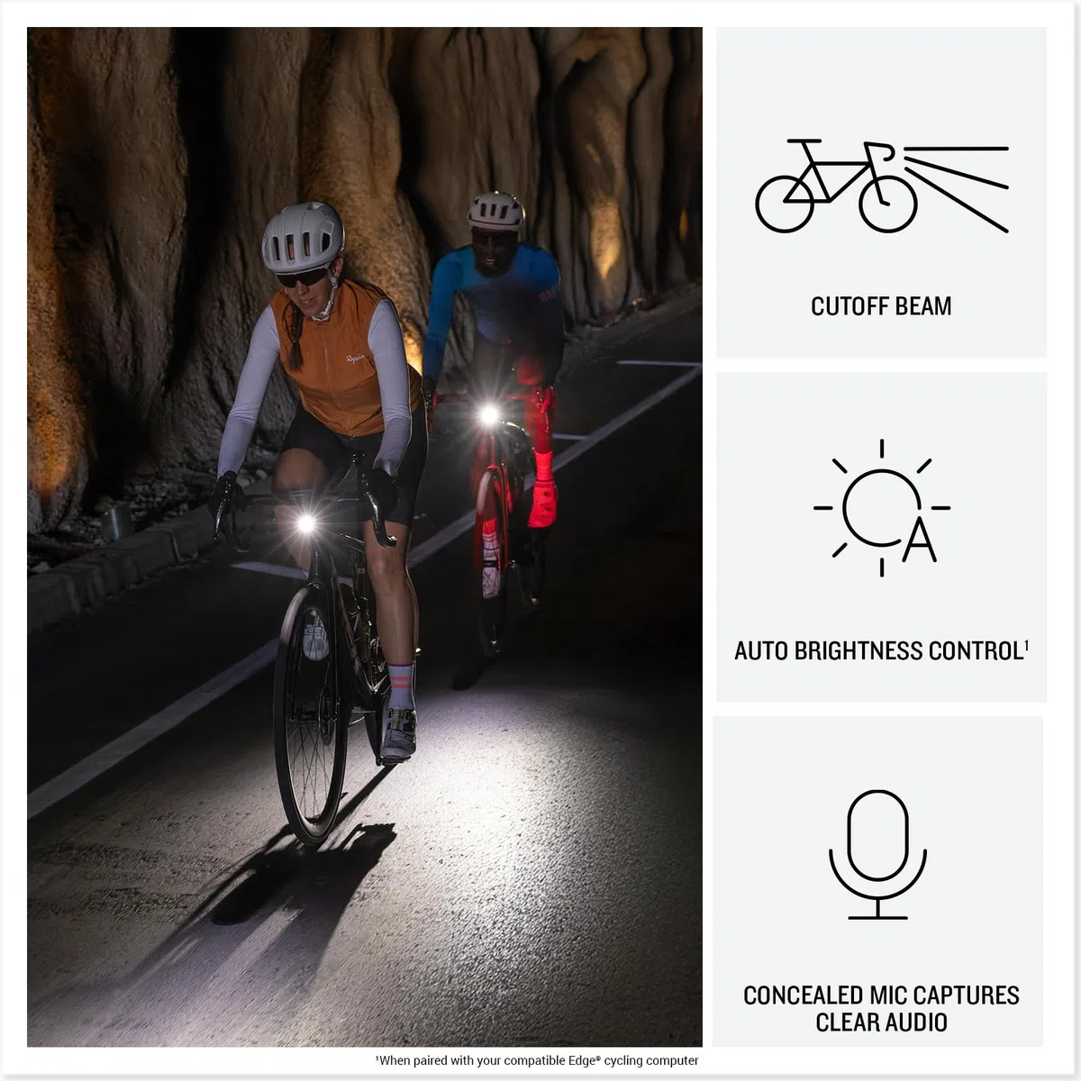 Garmin Varia Vue Luz Frontal para Ciclismo con Cámara 4K, guarda automáticamente las grabaciones, detección de incidentes, hasta 600 lúmenes, iluminación lateral, control automático de brillo
