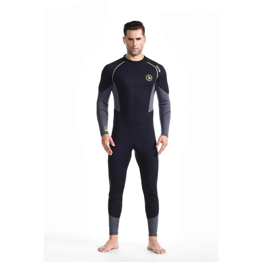 Traje de Neopreno ZCCO para Hombre Ultra Stretch 1.5 mm Traje de baño de Neopreno, Traje de Buceo de Cuerpo Completo con Cremallera en la Espalda, Una Pieza para esnórquel, Buceo
