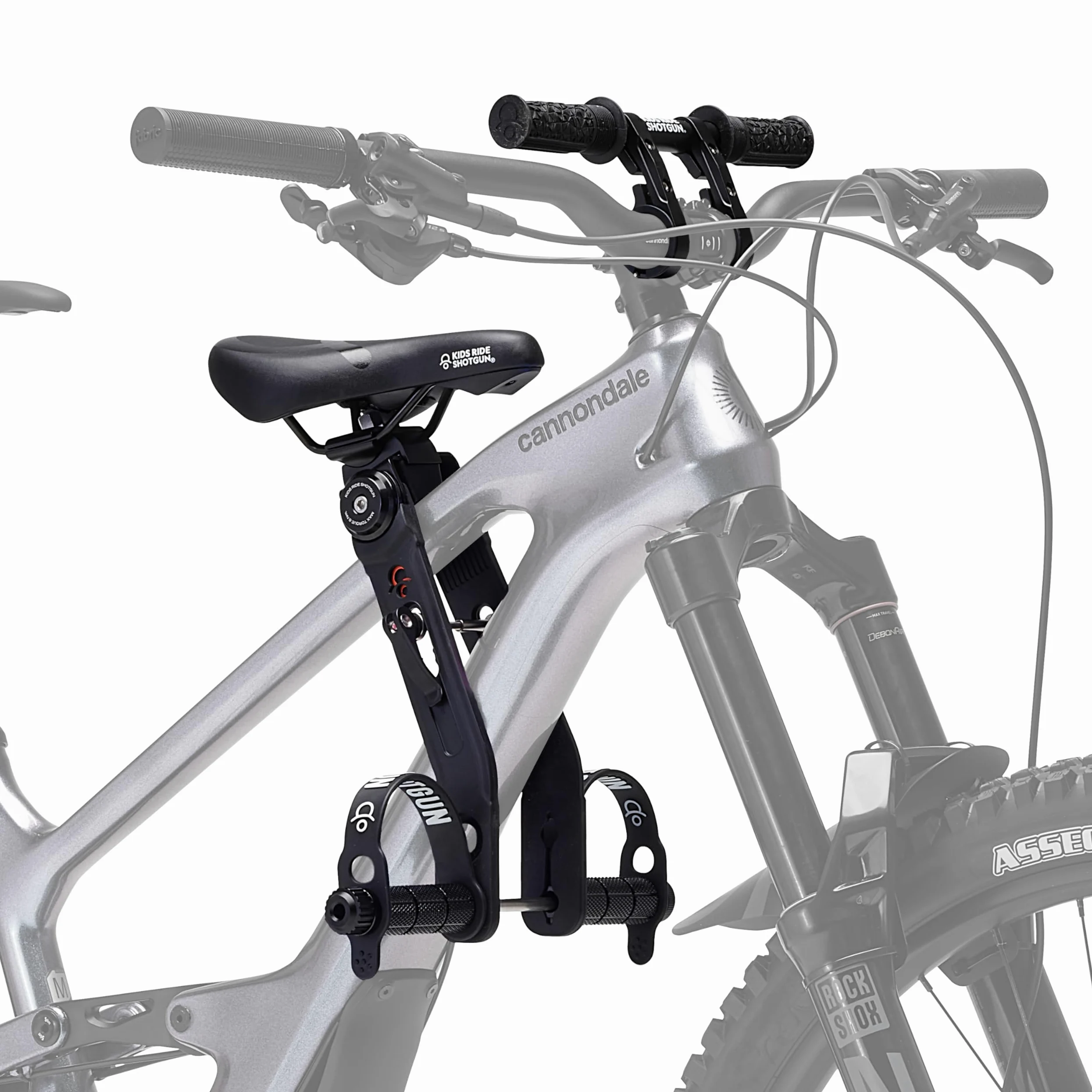 Kids Ride Shotgun – Sillín Delantero Combinado + Manillar para Niños De 2 a 5 años, Ajustable, Compatible con La Mayoría De Las Bicicletas MTB Modernas