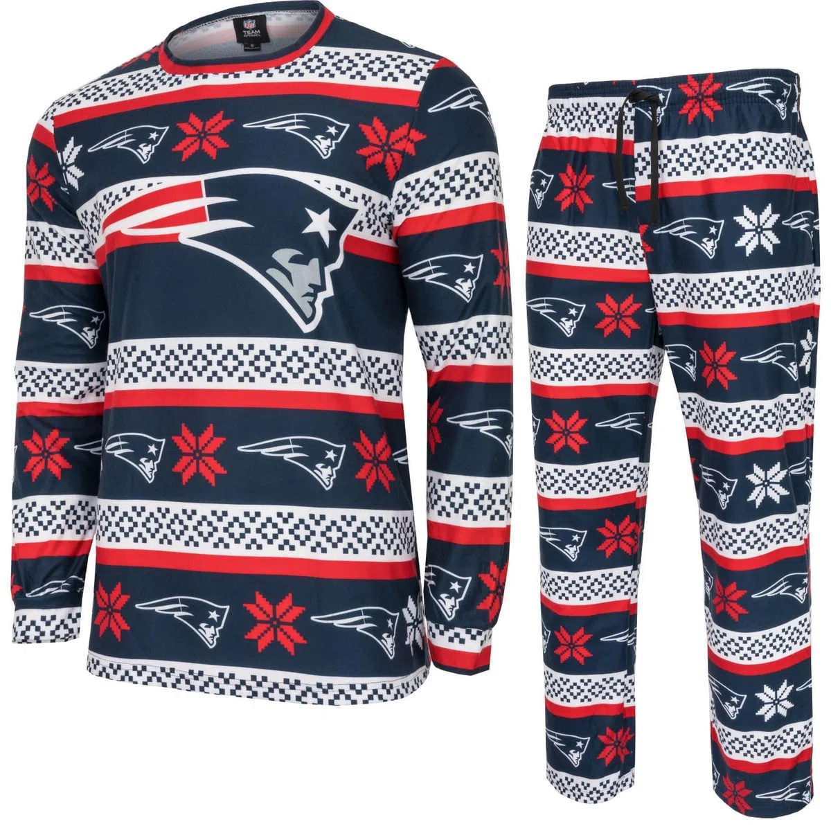 FOCO NFL Teams Winter Xmas Pijama Pijama Pantalones Camiseta Set