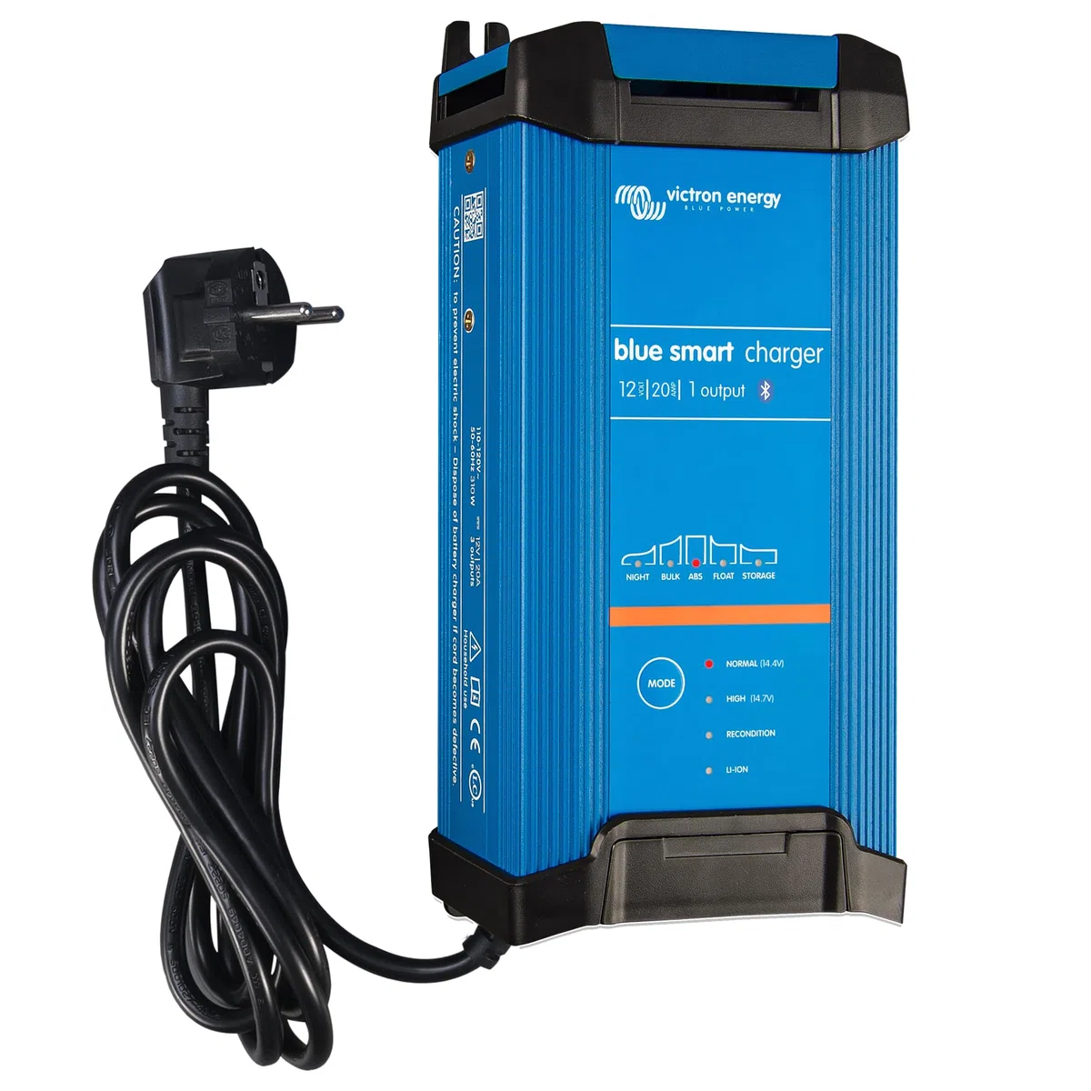 Victron Energy Blue Smart IP22 12-Voltios 20 amperios 230V, Cargador de Batería de Salida Única CEE 7/7, Bluetooth