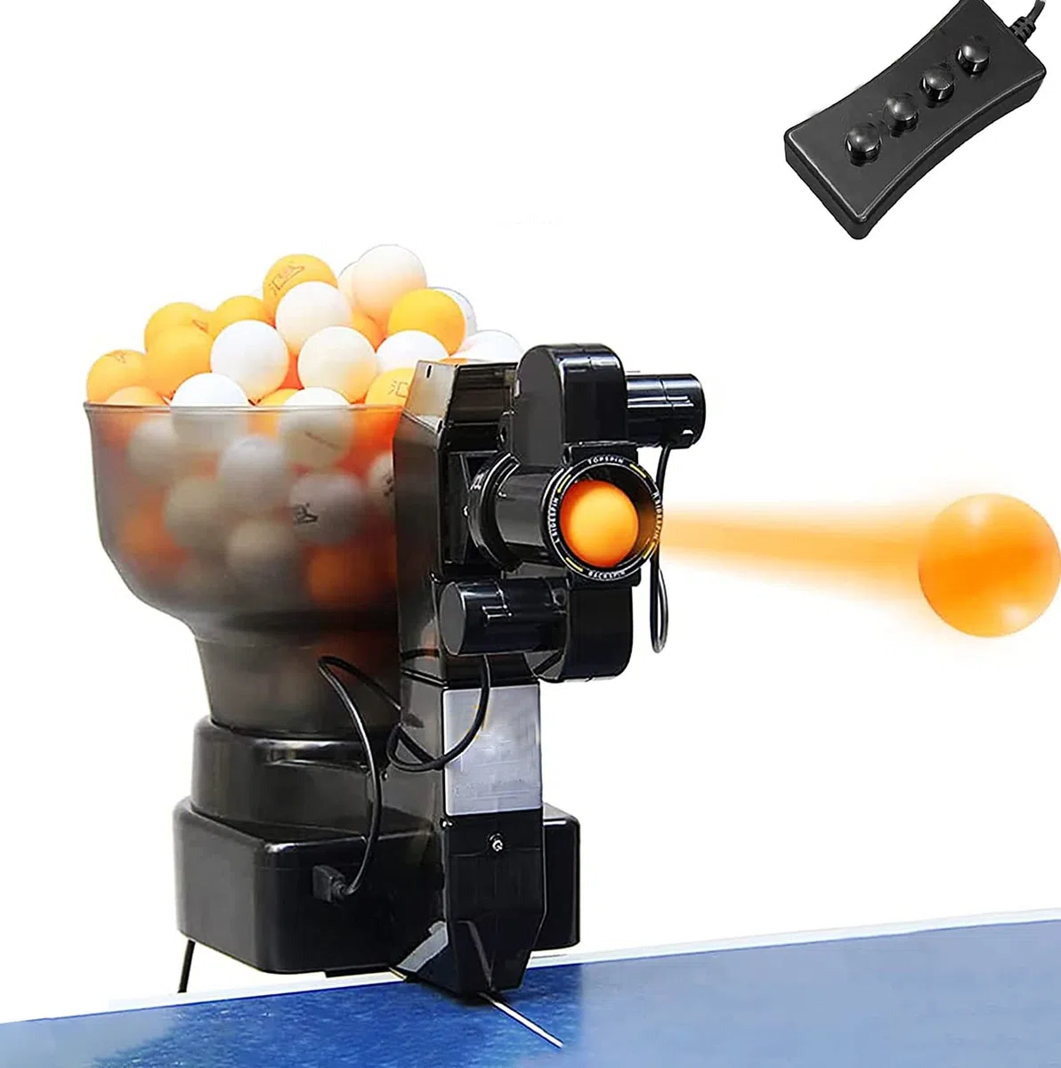 Robot de Tenis de Mesa La máquina de Pelotas de Ping Pong Sirve Pelotas de Ping Pong de regulación de 40 mm Máquina automática de Tenis de Mesa para Entrenador en Solitario para Principiantes