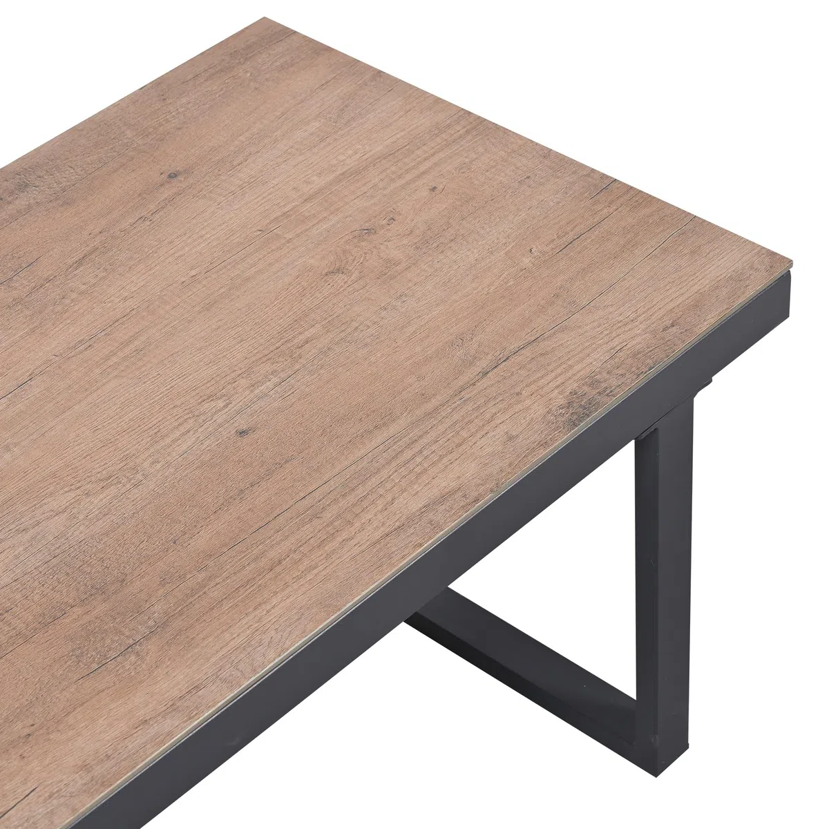 TIZZ Juego de muebles de jardín, sillones de jardín, sofá esquinero, cama relax al aire libre, mesa de café, se puede convertir en una cama reclinable, acero galvanizado, gris