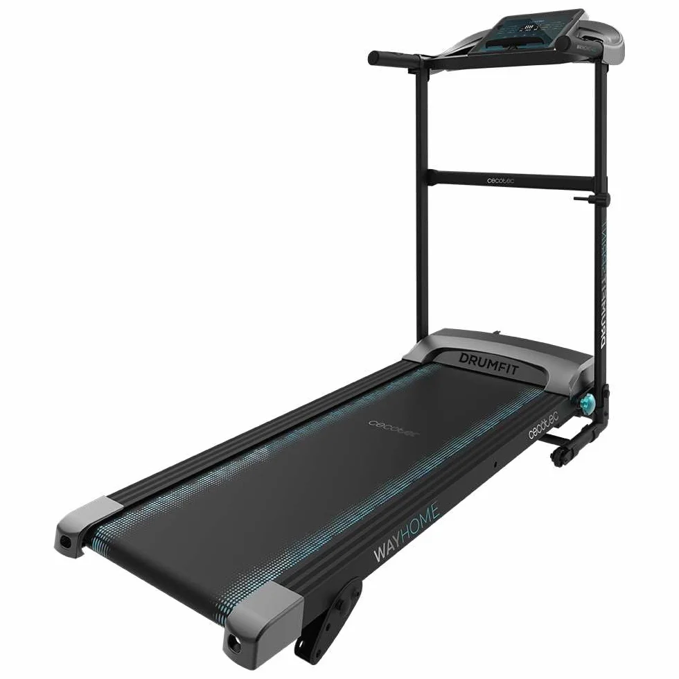 Cecotec Cinta de Correr Plegable DrumFit WayHome 1400 Sprint. 900 W, De 1 a 14 Km/h, 12 Programas Predefinidos, Panel de Control LCD, Superficie de Carrera de 110x40cm, Inclinación Manual