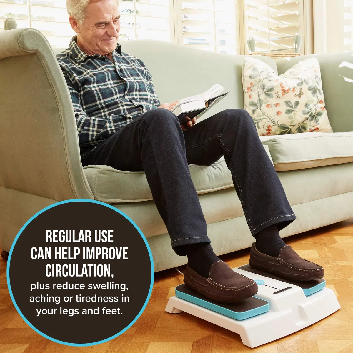 HoMedics Leg Trainer - Entrenador de piernas, promueve la circulación sanguínea y la relajación, movilización suave y movimiento articular con mando a distancia