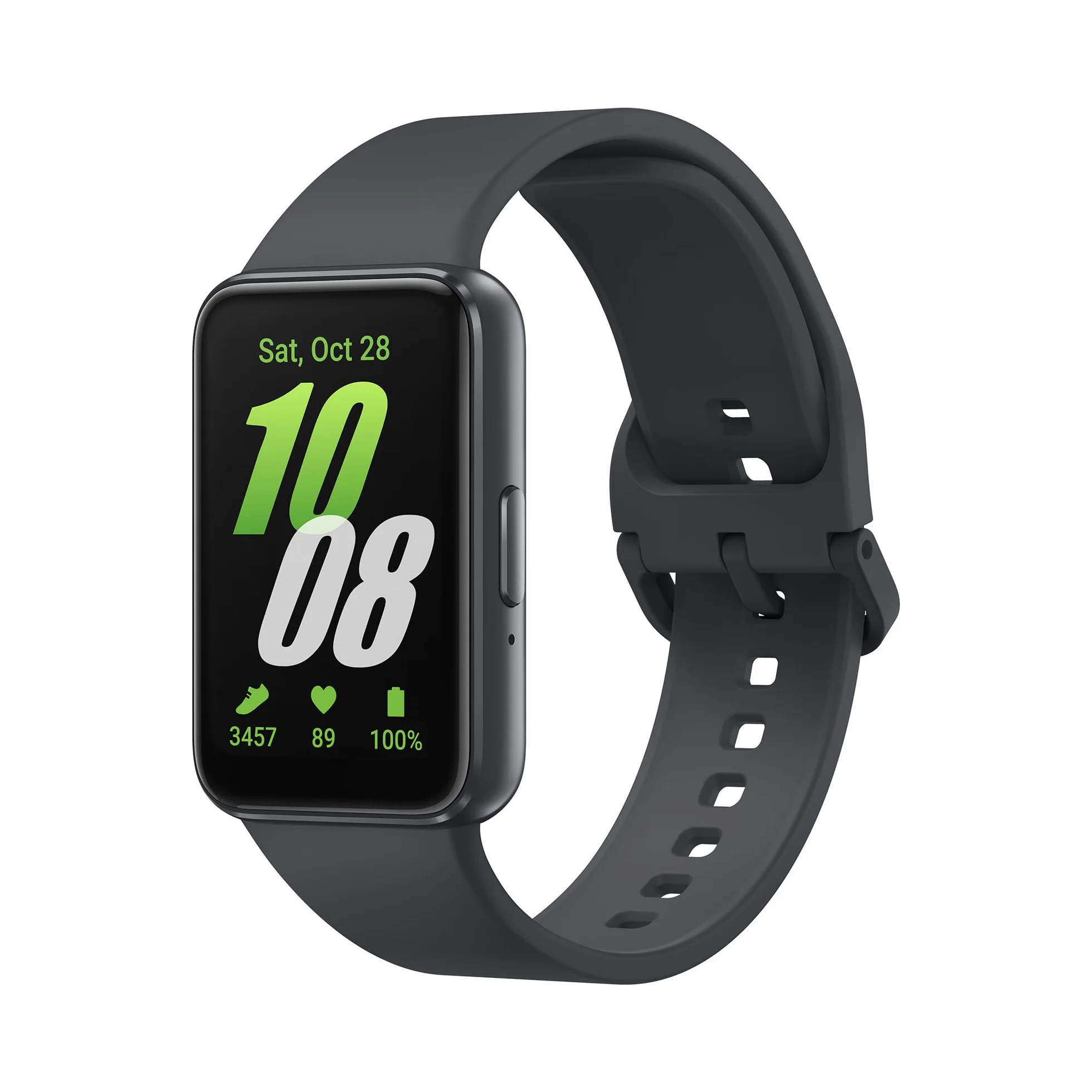 Samsung Galaxy Fit3 - Banda de Fitness Ligera y Elegante, batería de 13 días, más de 100 Ejercicios y Seguimiento del sueño, Gris Oscuro (Negro)