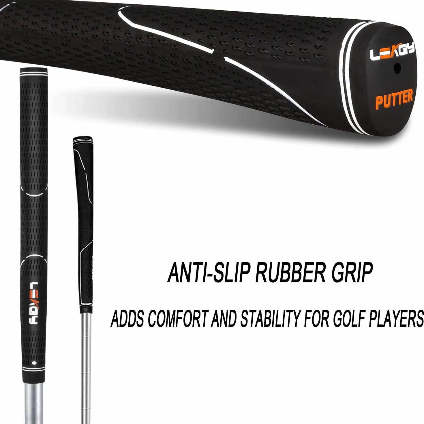 LEAGY - Putter de Golf clásico y Atemporal de 35 Pulgadas de Longitud - Cabeza de Dos vías Estilo Putt y Agarre de Goma Premium para golfistas diestros o Zurdos