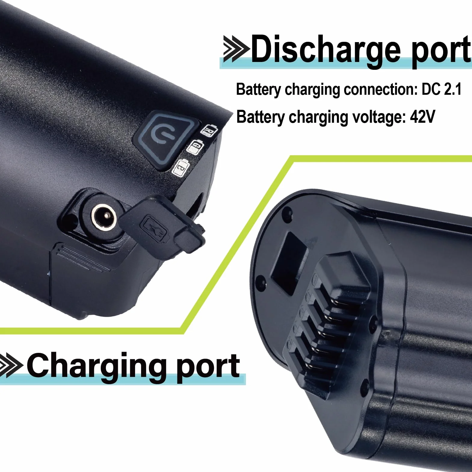 Batería para Bicicleta eléctrica 36 V 13 Ah 16 Ah 18 Ah Recambio para MileTrail1 para Bicicleta eléctrica HillMiles Mountain para MileCity1 Batería de Recambio con Cargador (36V 13Ah)