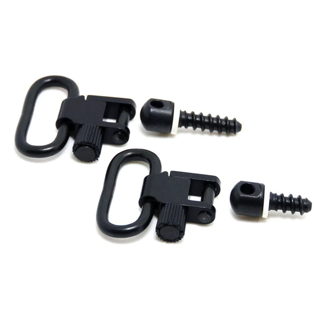Caza Explorer (rápida Sling giratorio desmontable de acero inoxidable un par (plata/negro), Negro