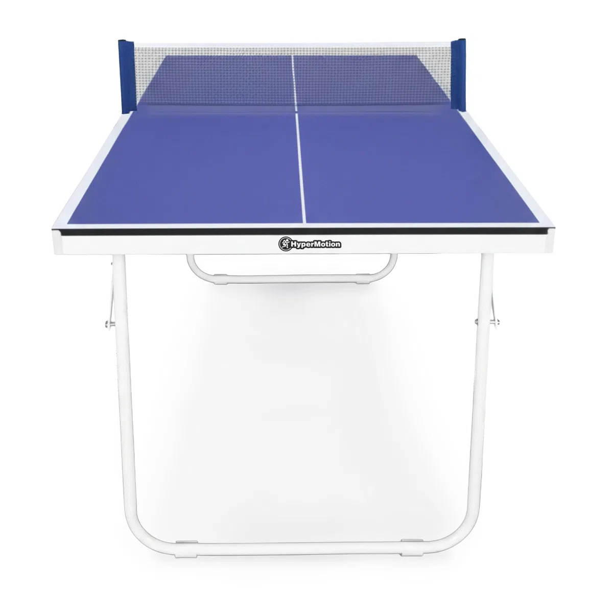 HyperMotion Mesa de Ping Pong Plegable para Casa, Mesa Compacta de Tenis de Mesa Indoor para Juego Recreativo, Diseño Ahorra Espacio con Red, 2 Palas y Pelotas, Mesa Familiar para Niños y Adultos
