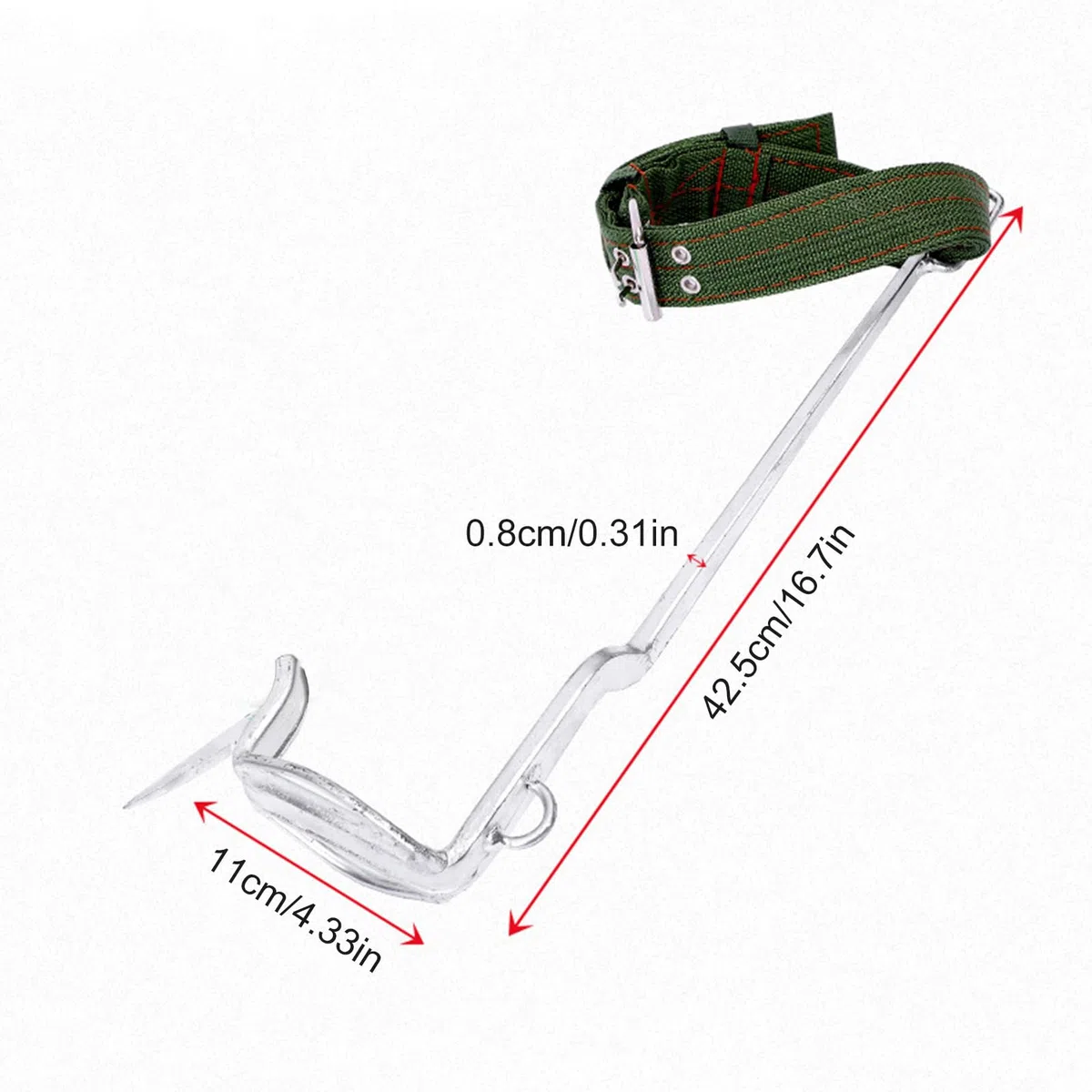Espuelas para trepar árboles, Kit de Equipo para trepar Postes - Picos Profesionales para trepar árboles | Correas Ajustables, cómodas y Resistentes para jardinería, trepar árboles, Recoger