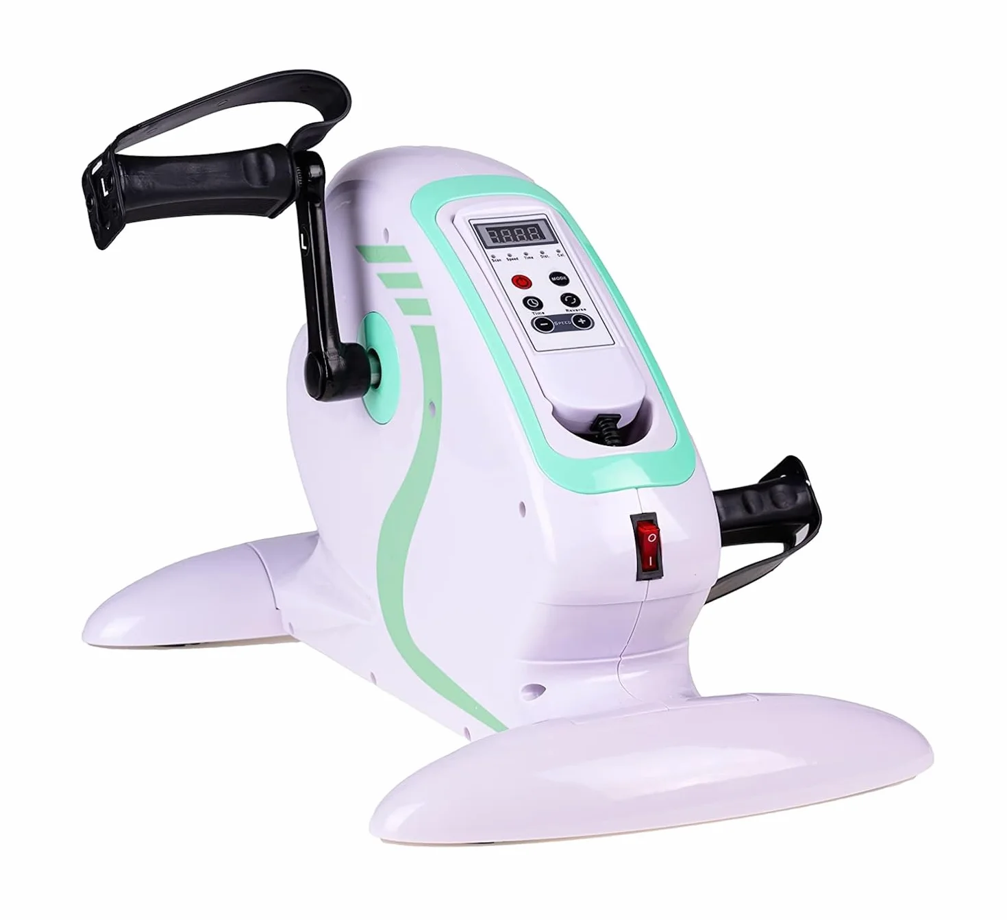 MedPlus - Pedalero eléctrico para Terapia de rehabilitación, Mini cicloette gnastico Activo y pasivo asistido para Brazos y piernas con Ordenador de a Bordo