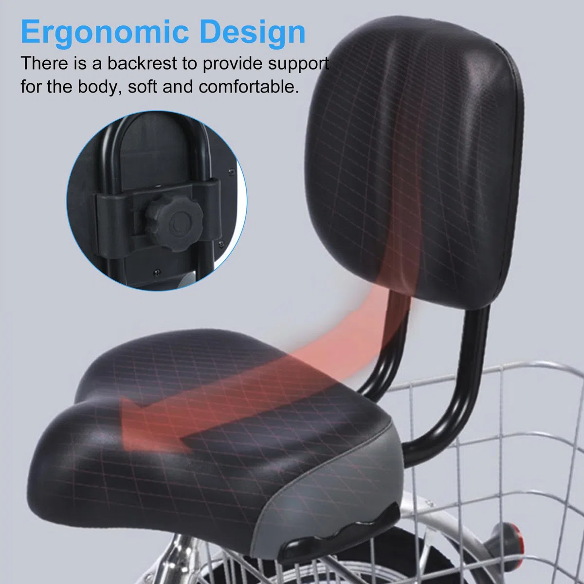 Sillín de bicicleta de gran tamaño, cómodo y relleno de látex, ideal para bicicletas de ciudad, excelente repuesto para asiento de cuero