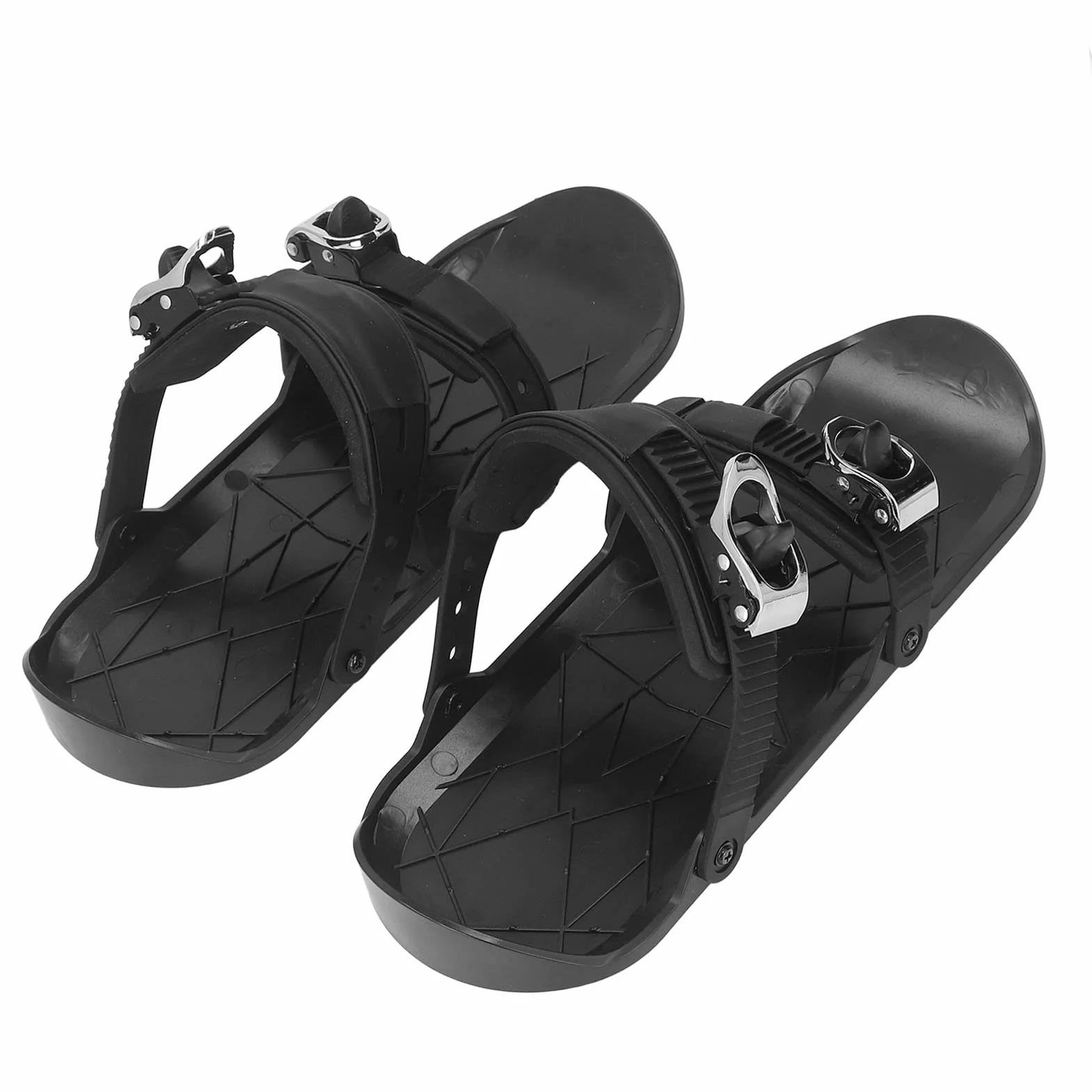 Mini Esquís Portátiles para Adultos y Principiantes Esquís de Nieve Compactos Fáciles de Controlar Ideal para Aprender a Esquiar en Nieve Ligera Talla Única Negro