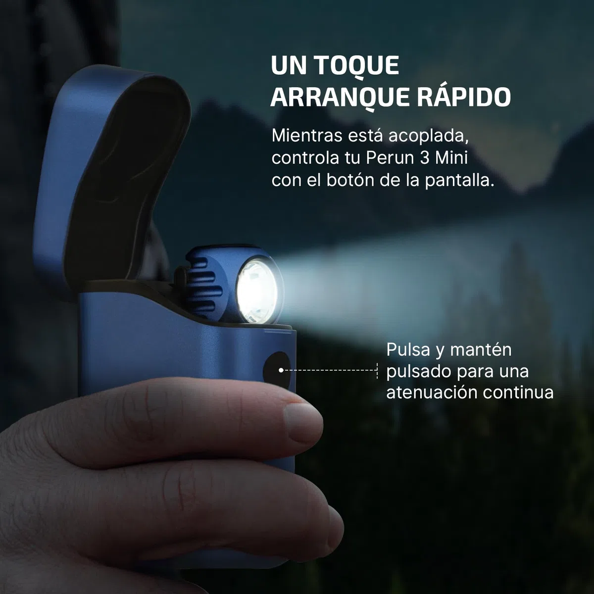 OLIGHT Perun 3 Mini Kit Linterna Frontal LED Recargable de Ángulo Recto Combinando Blanco y Rojo Práctica y Funcional 1250 Lumens 155 Metros 60 Días Máx Para la Pesca al Aire Libre (Azul Oscuro)