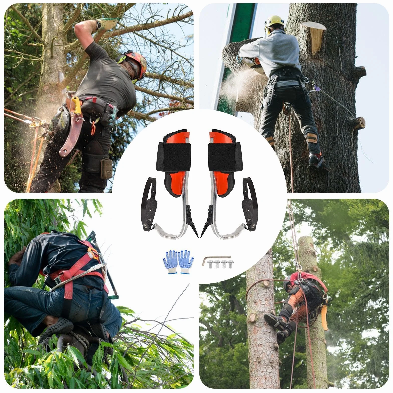 Equipo para trepar árboles,Picos para trepar árboles,Garfios portátiles para árboles trepadores | Equipo de servicio de árboles, zapatos para trepar árboles, equipo para trepar palmeras para interiore
