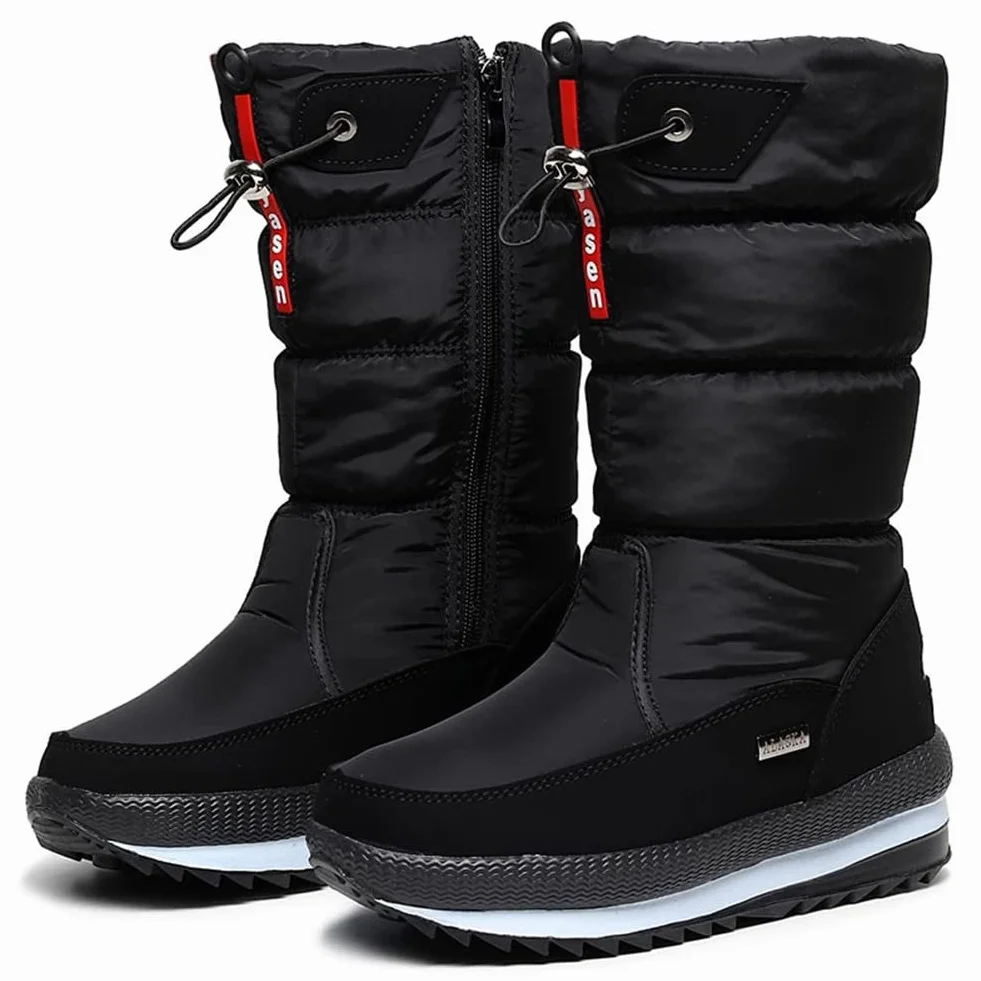 Botas de Nieve para Mujer con Cremallera Invierno Construido para la Comodidad, Invierno II Botas Impermeables Forradas de Piel Frosty Warm Antideslizante