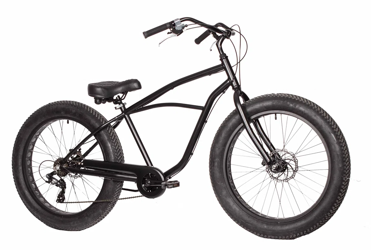 Bicicleta Chopper Crucero Ruedas Fat Bike 26" x 4.0 Cambio de Marchas Shimano 7 velocidades