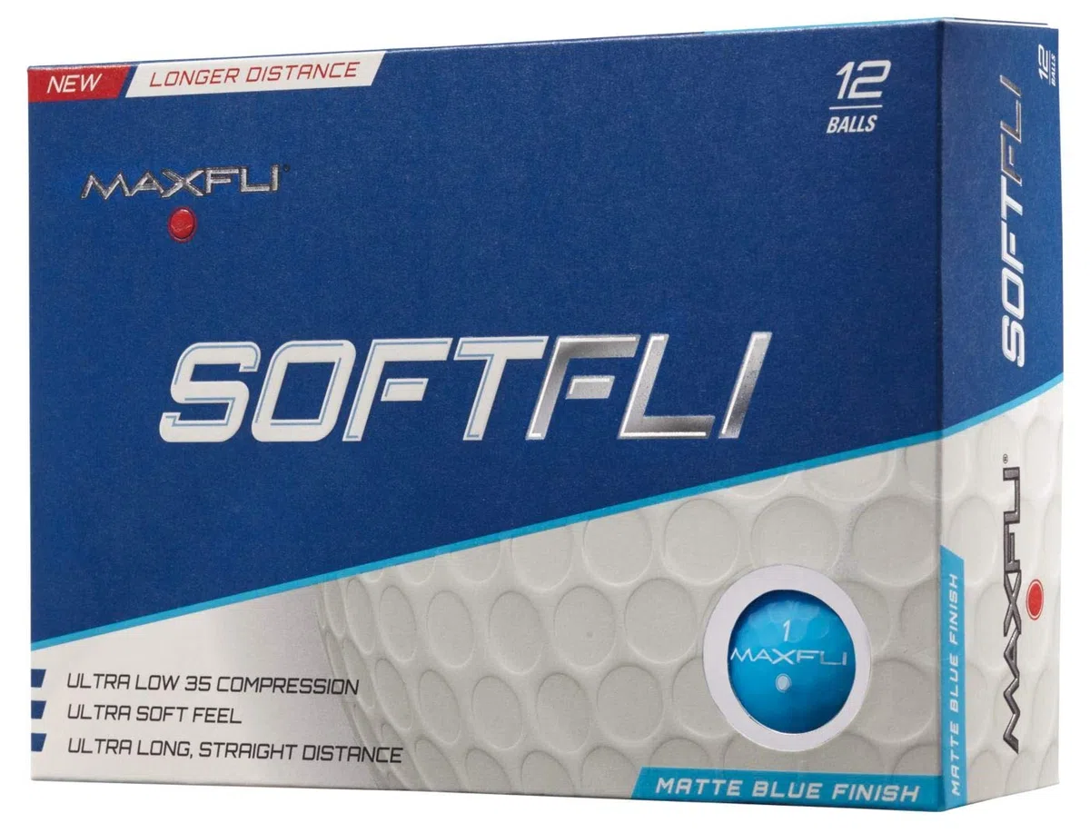 Maxfli® - Pelotas de Golf Mate SoftFlie, Color Azul Mate