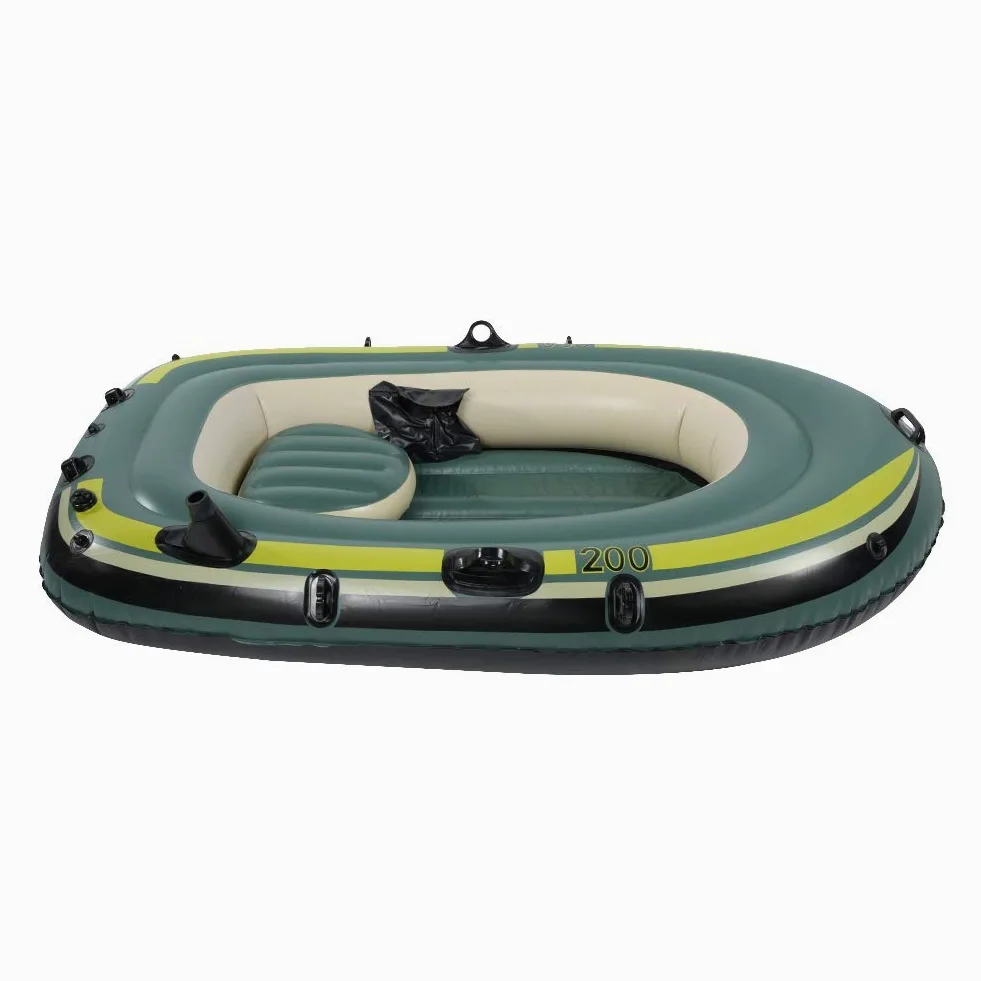 Bote Inflable para 1 Persona, PVC Alta Resistencia, 55 kg, Adultos y Niños, 109 x 87 x 66 cm, Aerodeslizador, Barco de Pesca Con Cuerda, Kayak para Deportes