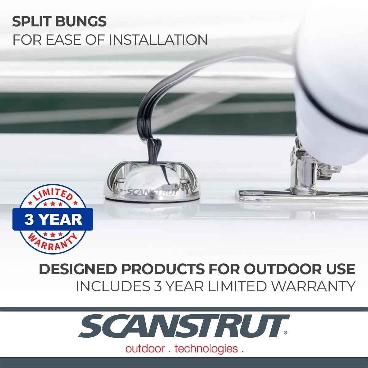 Scanstrut Pasacables Estanco Acero Inoxidable Conectores