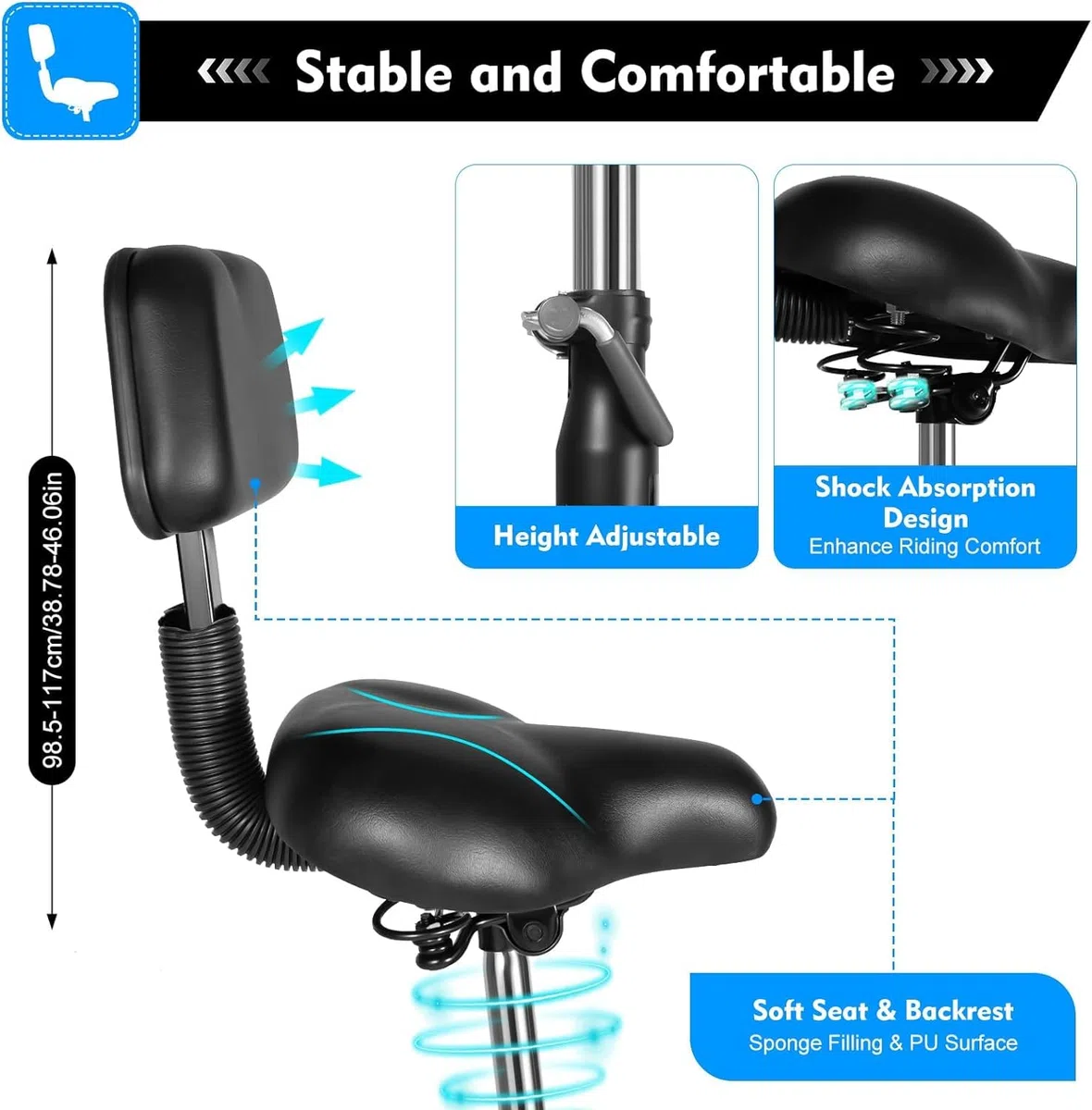 Bicicleta cruiser de 3 ruedas, bicicleta de tres ruedas para adultos, con soporte lumbar, 6 velocidades de 24 pulgadas, con cesta de la compra, triciclo, herramientas para turismo, para personas