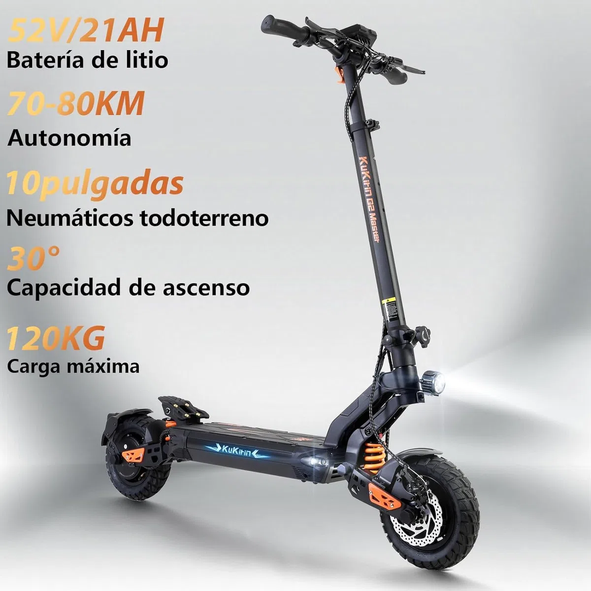 Kukirin G2 Master Patinete Eléctrico Adultos, Electric Scooter, Autonomia 70KM,NeumÃticos de 10",Freno de Disco,Aleación de Aluminio,3 Modos de Conducción, Carga120KG