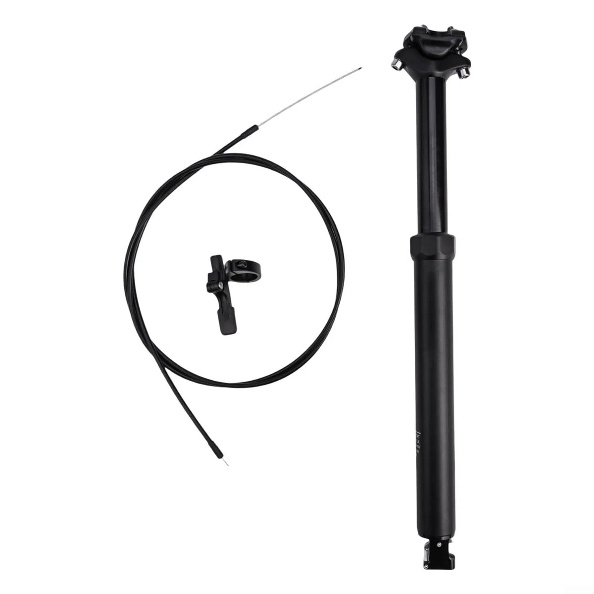 Tija de sillín con cuentagotas de enrutamiento de cable interno, 31,6 mm, aleación de aluminio, tija telescópica, altura ajustable, con control remoto