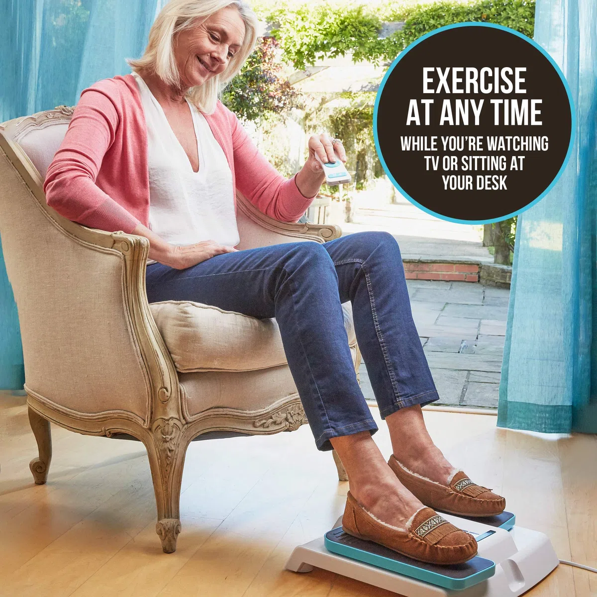 HoMedics Leg Trainer - Entrenador de piernas, promueve la circulación sanguínea y la relajación, movilización suave y movimiento articular con mando a distancia