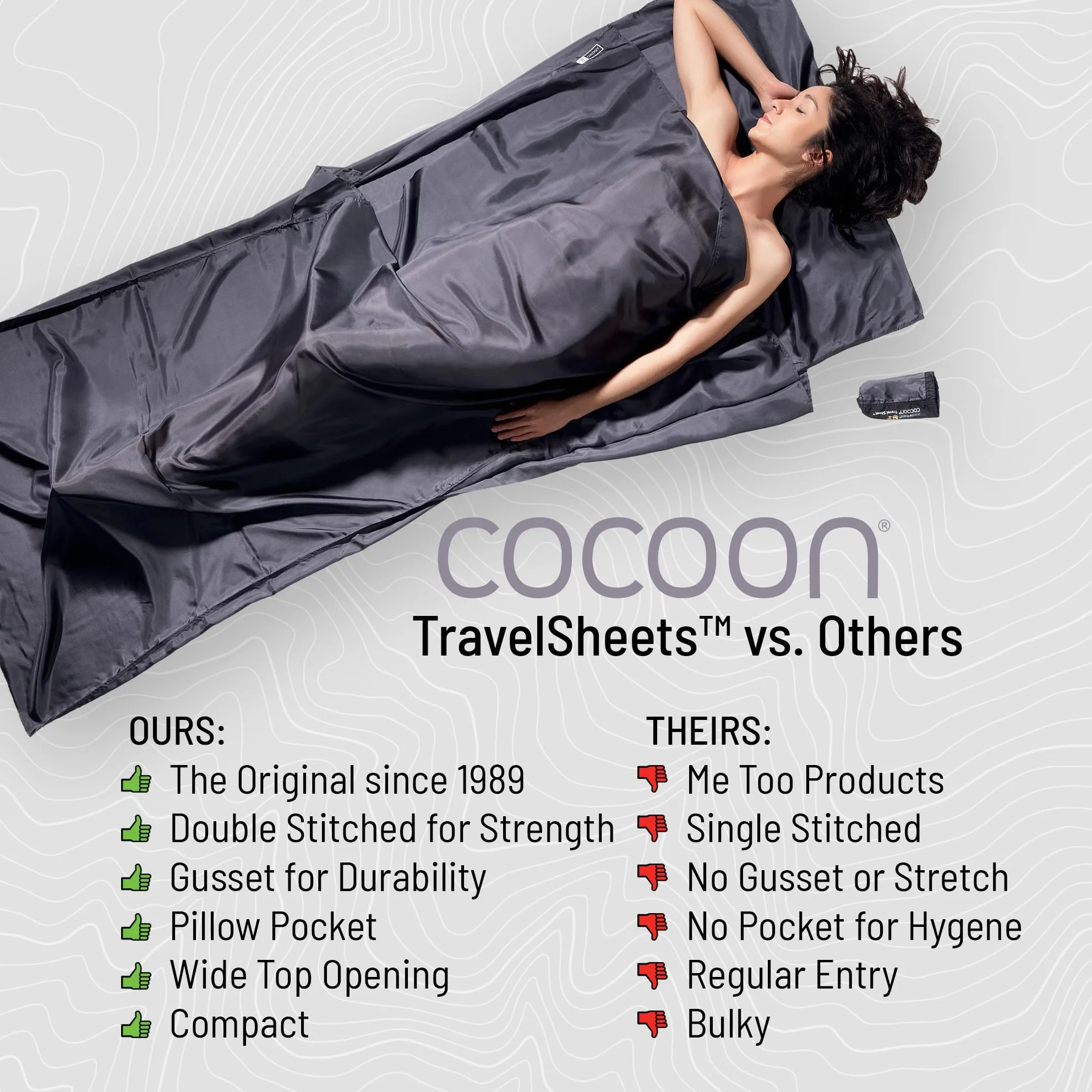 Cocoon TravelSheet Insect Shield Egyptian Cotton