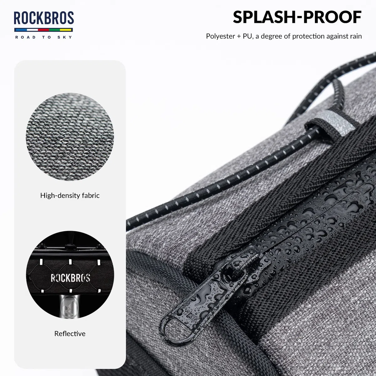 ROCKBROS Road to Sky Bolsa Manillar Bicicleta Multifuncional Bolso Delantero Bicicleta Impermeable para MTB Bicicleta Carretera 1.5L